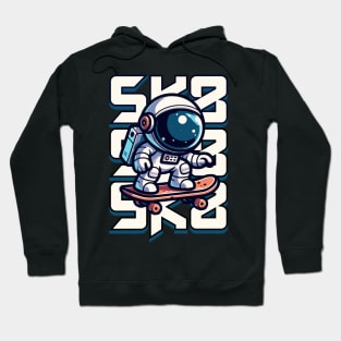 Astronaut Riding A Skateboard Hoodie